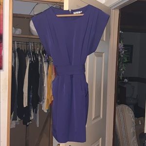 Purple midi dress